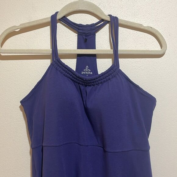 Prana Pristine Tank Dress Purple Strappy Racerback Athletic Active Size Small - Picture 3 of 11